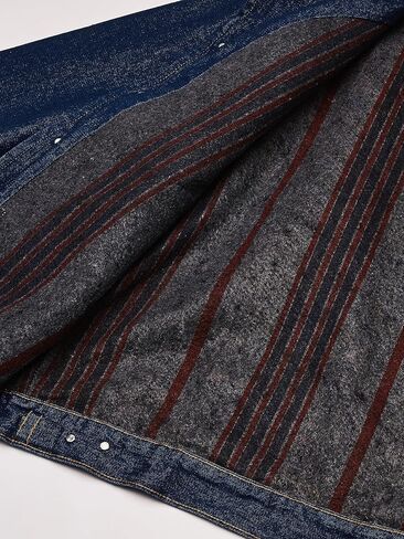 Western Style Lined Denim Jacket, Blanket/Denim, 48 in Kuwait