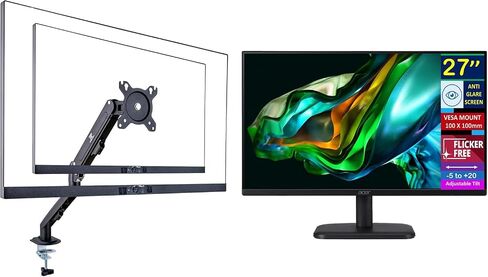 Acer EK271 EBI FHD IPS مراقبة المزامنة الحرة مع وقت استجابة 1 مللي ثانية ، مضاد للوهج ، وميض خالي in Kuwait