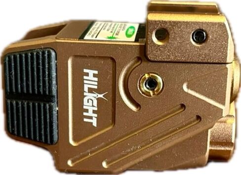 HiLight P3BGL TAN Blue Laser Sight Green Laser Sight 500lm مصباح يدوي لمسدس المسدس مع بطارية Micro USB قابلة لإعادة الشحن، درجة الطائرات العسكرية من الألومنيوم المؤكسد بلون أسمر ضارب للصفرة in Kuwait