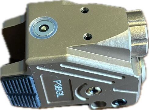 HiLight P3BGL TAN Blue Laser Sight Green Laser Sight 500lm مصباح يدوي لمسدس المسدس مع بطارية Micro USB قابلة لإعادة الشحن، درجة الطائرات العسكرية من الألومنيوم المؤكسد بلون أسمر ضارب للصفرة in Kuwait