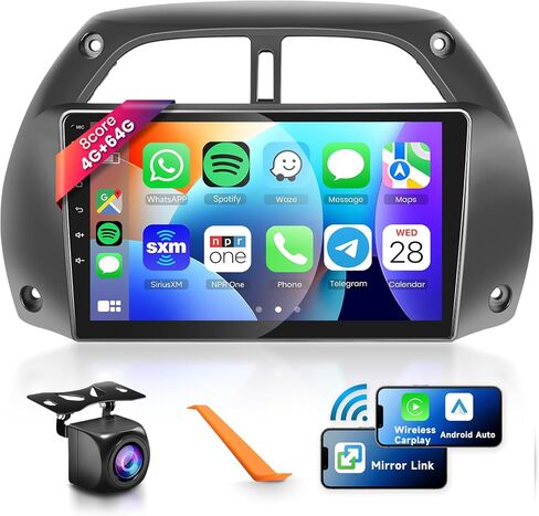 8 Core 6G+128G Car Radio Stereo لـ Toyota Rav4 2001-2006 مع Carplay/Android Auto ، 9 بوصة 1280 * 720p شاشة تعمل باللمس in Kuwait