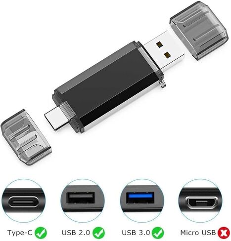 GoRAM 16GB (10 Pack) Dual Drive Go-Stick USB 3.0 + USB-C Type-C Flash Drive for Android Smartphones, Computers, MacBook, Tablets, PC (16GB) in Saudi Arabia