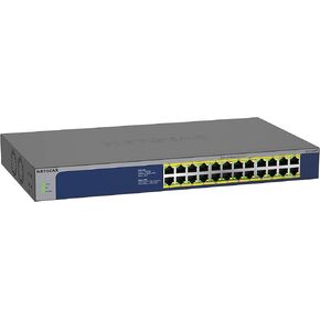 NETGEAR 24-Port Gigabit Ethernet Unmanaged PoE Switch (GS524PP) - with 24 x PoE+ @ 300W, Desktop or Rackmount, and Limited Lifetime Protection (Renewed)