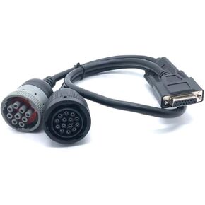 4576114 9 Pin Male and 14 Pin Female for CAT 3177485 ET3 Y Cable Truck Diagnostic Adapter Cable, Compatible with Heavy-Duty Trucks Bus Construction Machinery and Industrial Equipment