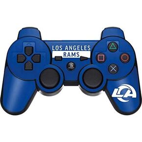 Skinit Skinit Gaming Gaming Skiner مع PS3 Dual Shock Wireless Controller - NFL Los Angeles Rams Blue Performance Design