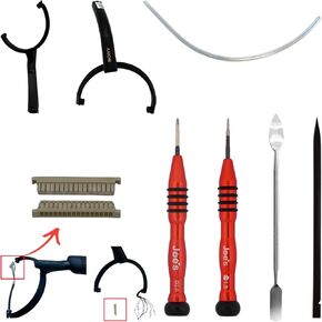 OEM Replacement for Sony Headphones WH-1000XM5 XM5 Headband Hinge Swivel + Repair Tools + 16-Pin Connector + Clear Tube [Left Side] (Black) - Parts