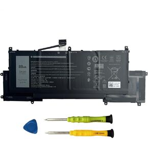 TVKGH Laptop Battery Replacement for Dell Latitude 9510 Latitude 9520 Latitude 9520 2-in-1 Series N7HT0 V5K68 N2NLL HYMNG 08NFC7 N7HTO 0PKW00 089GNG 0HYMNG 88Wh 7334mAh 6-Cell 11.4V