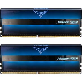 TEAMGROUP T-Force Xtreem ARGB 4000MHz CL18 16GB Kit (2x8GB) PC4-32000 Dual Channel DDR4 DRAM Desktop Gaming Memory Ram (Blue) - TF10D416G4000HC18JDC01