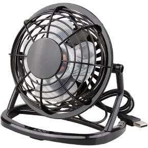 PRETYZOOM USB Desk Fan Mini Quiet Fan Rotation for Desktop Office Easy to Clean Detachable Cover Compatible with USB Devices Compact Portable Design