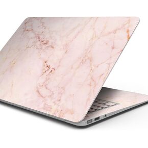 Compatible with MacBook Pro 14" M4 (A3401/A3185) - Skin Decal Protective Scratch Resistant Vinyl Wrap - Rose Gold Marble Stone