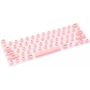 Keyboard Film for Nail Art, Full-Size Clear Protection Nail Art Keyboard Film, Reusable Long Nails Silicone Raised Keyboard Cover Perfectly Compatible with MacBook Pro13 2020-2023 (Pink)