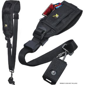 XIT XTSSS CAMERATH COATHER STRAP مع إصدار سريع (أسود)
