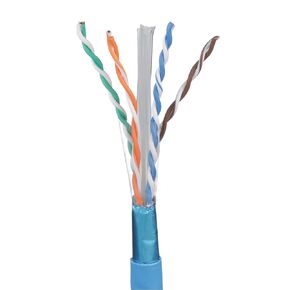 Panduit Cat 6A U/UTP Copper Cable, 23 AWG, Blue, CMR, 1000 Feet (305 Meters) Reel