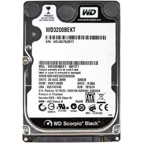 Western Digital Wd Scorpio Black Wd3200bekt - Hard Drive - 320 Gb - Sata-300 (wd3200bekt) -
