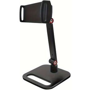 Adjustable Tablet Stand Holder, Desktop Mount with Rotating Base, Black