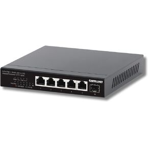 Intellinet 6-Port PoE++ Switch with 5 x 2.5G Ethernet & 10G SFP+ Uplink - Power & Data for Wi-Fi 6/7, IP Cameras, VoIP Phones - Silent Desktop Design - 562133