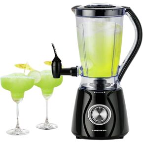 OVENTE Margarita Machine and Frozen Drink Maker with 350W Power, Easy Spout Dispenser, Stainless Steel Blade, 48-Ounce Electric Blender for Smoothies, Margaritas, Daiquiris and Slushies, Black BPM12B