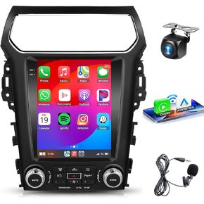 Stereo Car Stereo for Ford Explorer Radio 2011-2019 ترقية 【4+64g】 Android Sterebay Carplay Android Auto ، 9.7 "HD شاشة تعمل باللمس GPS ، WiFi ، 32EQ DSP ، Bluetooth 5.1 ، SWC ، كاميرا احتياطية كاميرا احتياطية