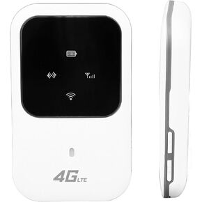 High Speed 4G LTE Portable Router, 150Mbps, 2400mAh USB Rechargeable, Mobile for Travel Outdoor, Built in SIM Card Slot, Long Battery Life, Car Sharer