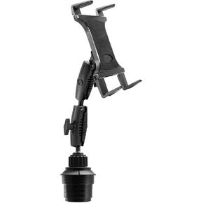 ARKON Mounts Slim-Grip Tablet Mount with Double Robust Car Cup Mount | Universal Fit Tablet Holder | Extendable Cup Holder | Compatible with iPad, Samsung, Google, Kindle and More