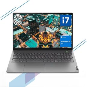 Lenovo Thinkbook 15 Gen 4 Business Business Captop ، 15.6 "عرض FHD ، Intel I7-1255U ، RAM 40GB ، 1TB SSD ، HDMI ، Thunderbolt 4 ، WebCAM ، Wi-Fi 6 ، قارئ بصمات الأصابع ، قارئ بطاقة SD ، Windows 11 Pro ، Gray