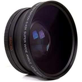 67mm 0.45x 0.43X Super Wide Angle Lens& Macro Conversion Lens 82mm Front Thread