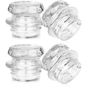 4Pcs Coffee Percolator Glass Top Replacement - Percolator Glass Top Replacement for Coleman Gsi Eurolux Texsport Stansport Percolators and More Percolator Coffee Pot Glass Knob(Transparent)