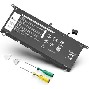 52WH 7.6V DXGH8 Laptop Battery Compatible with Dell XPS 13 9370 9380 2019 Inspiron 13 7000 7390 7391 7490 2-in-1 5390 5391 Latitude 3301 E3301 Vostro 5390 5391 Series G8VCF HK6N5 0H754V P82G
