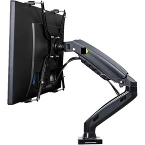 F80 FP 14"-27" with Adaptor for No VESA Hole Extending Bar 2-9kg Gas Spring Computer LCD Monitor Arm Stand with(Version 1)