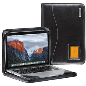 Contour Series - Black Heavy Duty Leather Protective Case - Compatible with CHUWI 2-in-1 13.5" Convertible Laptop