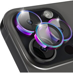 for Pro/Pro Max Camera Lens Protector, 9H Hardness Tempered Glass Camera Screen Protector, Strong Adsorption Individual Metal Anti Scratch HD Clear Case Friendly Camera Cover (Multi-Coloured)