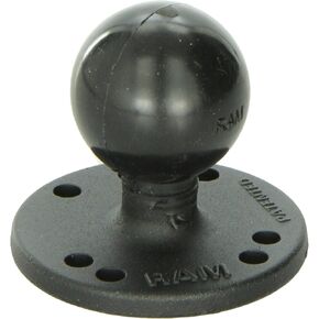 RAM Mounts (RAM-202U-IN1 2.5" Round Base (Amps Hole Pattern), Steel Reinforced Post and 1.5" Ball