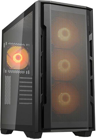 Cougar Uniface RGB PC Gaming Gaming Case Mid Tower - لوحة الأم: Mini ITX/Micro ATX/ATX/CEB/E -ATX 400MM GPU مدعومون من ARGB مراوح ARGB المدعومة مسبقًا مقبدًا 120 مم أمامي 120 ملم. in Kuwait