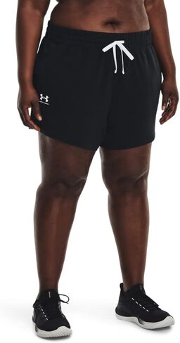 شورت Rival Terry للنساء من Under Armour، (001) أسود / / أبيض، مقاس XX-Large in Saudi Arabia