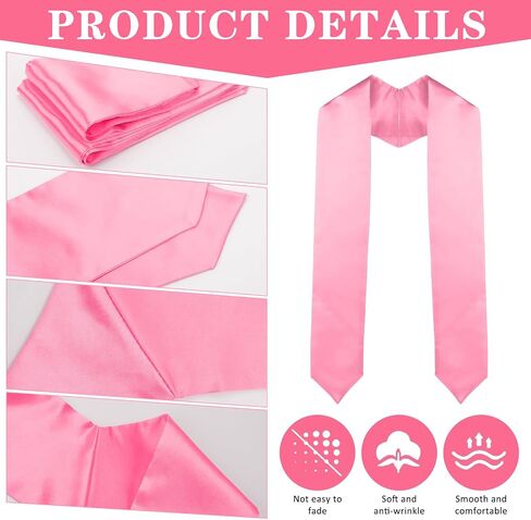 Abeillo Unisex Graduation Stole Plain Graduation Sash 2024 Honor Stole for School/Church Ceremony 51" in Saudi Arabia