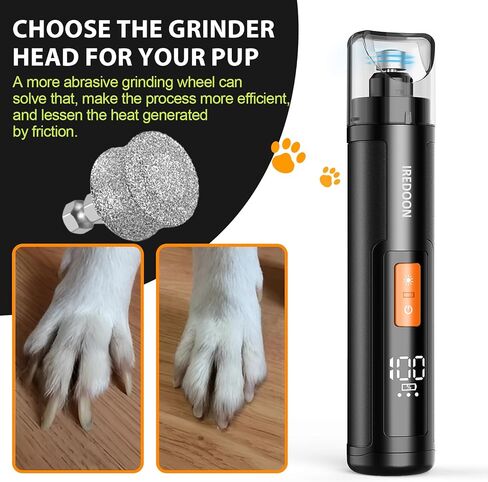 IREDOON Dog Nail Grinder رأس بديل لرأس الطحن المتكامل لـ Casfuy ومعظم العلامات التجارية، عالي الكفاءة وآمن ومتين (3 قطع) in Kuwait