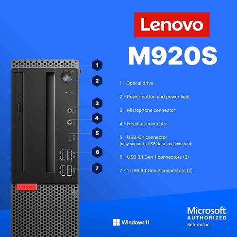 Lenovo M920S Windows 11 كمبيوتر سطح المكتب | 16 جيجابايت ذاكرة الوصول العشوائي + 500 جيجابايت SSD | Intel I5 | 16 جيجابايت ذاكرة الوصول العشوائي + 500 جيجابايت SSD | 22 "LCD | WIFI 6 AX200 + BT | RGB لوحة المفاتيح/الماوس + مكبرات الصوت | كاميرا الويب | ال in Kuwait
