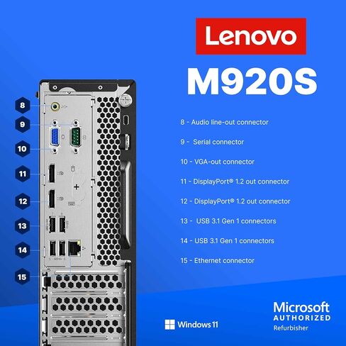 Lenovo M920S Windows 11 كمبيوتر سطح المكتب | 16 جيجابايت ذاكرة الوصول العشوائي + 500 جيجابايت SSD | Intel I5 | 16 جيجابايت ذاكرة الوصول العشوائي + 500 جيجابايت SSD | 22 "LCD | WIFI 6 AX200 + BT | RGB لوحة المفاتيح/الماوس + مكبرات الصوت | كاميرا الويب | ال in Kuwait