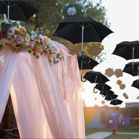 Hillban 12 قطعة مظلة Mardi Gras مقاس 35.56 سم مظلة الخط الثاني من أجل الحفلات التنكرية، مستلزمات الحفلات النسائية، DIY، أخضر أرجواني ذهبي in Kuwait