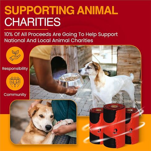 Momma's Dog 300 كيس فضلات كلب قابل للتحلل - 10% للأعمال الخيرية - أكياس فضلات قابلة للتحلل بيولوجيًا معطرة باللافندر للكلاب مع موزع، وأكياس نفايات الكلاب، وأكياس براز الكلاب، وأكياس براز الكلاب، وأكياس براز الكلاب in Saudi Arabia
