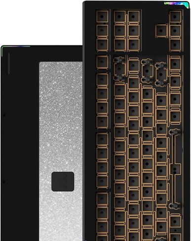 Glacier Weikav Star80 V2, 80% TKL Layout Wireless/Wired, Detachable USB-C, Hot Swappable, DIY Keyboard Kit with CNC Aluminum Case and RGB Lighting (Black, Anodizing, Premium Cable) in Kuwait