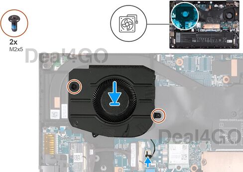 GPU Graphics Cooling Fan N49HW 0N49HW Replacement for Dell Inspiron 16 Plus 7620 Vostro 7620 with RTX 3050 in Saudi Arabia