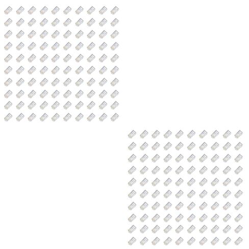 Magik 100-200Pc Non Pass Through Rj45 8p8c Modular Network Cable Connector Cat6/6a (200 Pack) in Kuwait