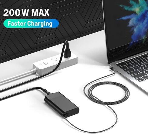 شاحن كمبيوتر محمول Dell 130 واط USB C نوع C محول تيار متردد لـ Dell XPS 15 17 2in1 9575 9500 9700 Precision 5530 2in1 5550 5750 3560 Latitude 7410 7310 7210 9410 9510 5420 5520 5510 سلك الطاقة in Saudi Arabia