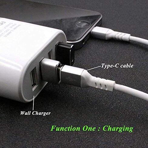 USB 3.0 Male to USB Type C Adapter Female Port Converter Connector for Data Transmission and Charging Charger Cable Adapter (Silver) in Saudi Arabia