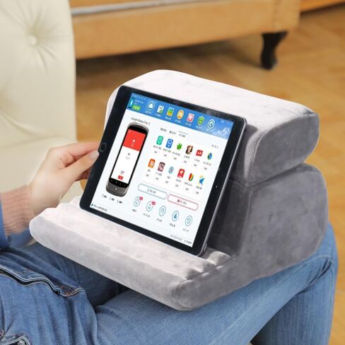Lently Soft Tablet Book Rest Reading Support Stand Holder Cushion for Home Bed Sofa Couch Multi-Angle eReader (Foldable Black) in Saudi Arabia