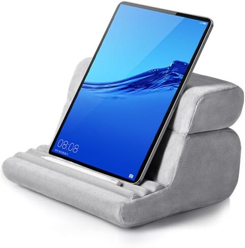 Lently Soft Tablet Book Rest Reading Support Stand Holder Cushion for Home Bed Sofa Couch Multi-Angle eReader (Foldable Black) in Saudi Arabia
