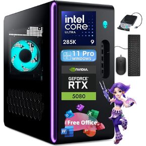 Dell Alienware Aurora R16 Gaming Desktop PC | NVIDIA RTX 5080 16GB GDDR7 | Intel Ultra 9 285K(24-Core, Up to 5.7GHz) | 64GB DDR5 | 8TB SSD | 2TB HDD | Win11 Pro | 1000W PSU Clear Side Panel