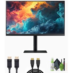 SAMSUNG ViewFinity S61B 27 Inch FreeSync IPS Monitor Bundle with HDMI Cable, DisplayPort Cable, and Full Cleaning Kit