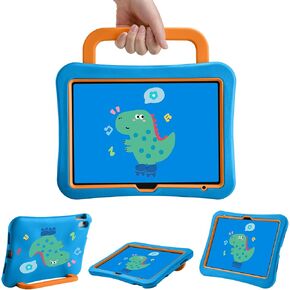 Kids Case for iPad (A16) 11th Generation 11 Inch 2025, iPad 10th Generation 10.9" 2022,Durable Shockproof Lightweight Handle Cover,Child Friendly Cover for iPad 10th /11th. (Blue-Dinosaur)